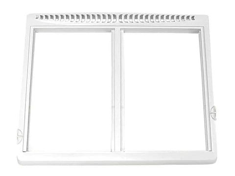 Premium Drawer Cover Replacement for Frigidaire Refrigerators, Durable 240364790 240364718, white snap-on frame with vent
