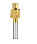 Pilot slotting tool bit counterbore end mill, gold-coated HSS milling cutter with silver shank