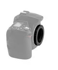M42 T Ring Adapter For Nikon APS-C DSLR Cameras With All Metal Construction And Anti Oxidation Finish attached to camera