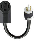 Straight Shooter Eva Charger Cable Adapter Links Nema Six Twenty Plugs To Fourteen Thirty Outlets for electric vehicle charging.