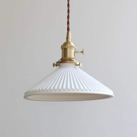 White Ceramic E26 Pendant Light, Modern Minimalist Ceiling Lamp For Dining Room, Living Room, Bedroom, Bar And Cafe, Adjustable Hanging Wire, UL Listed, Easy Install, Sleek Contemporary Chandelier