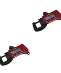 Two Pack Digital Thickness Gauge Caliper Micrometer For Precise Measurement Of Metal And Plastic Thickness Portable Easy Readout On The Go Industrial Automotive Grade Tool Set, showing front view with red casing and LCD display.