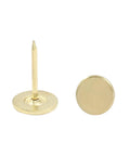 Top Shelf Gold Flat Head Thumb Tacks 100 Pack Kickin Push Pins For Bulletin Boards And Office Setup Solid Small Metal Pin Nails measuring 11x17mm