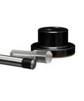 Pro Grade 7 Piece Optical Punch Combination Kit With 9x Magnification Lens showing black base and metal punch tubes.