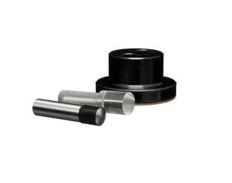 Pro Grade 7 Piece Optical Punch Combination Kit With 9x Magnification Lens showing black base and metal punch tubes.