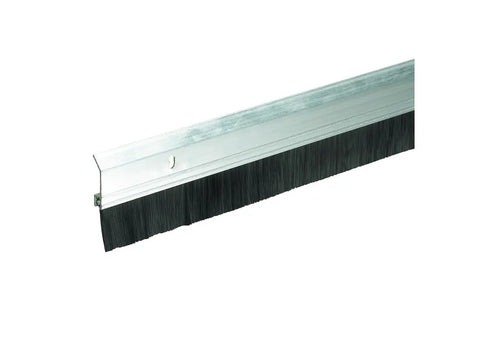 Two By Thirty Six Inch Extra Aluminum And Brush Door Sweep Silver Finish For Draft Busting Energy Saving Door Seal Heavy Duty Entry Way Easy Install