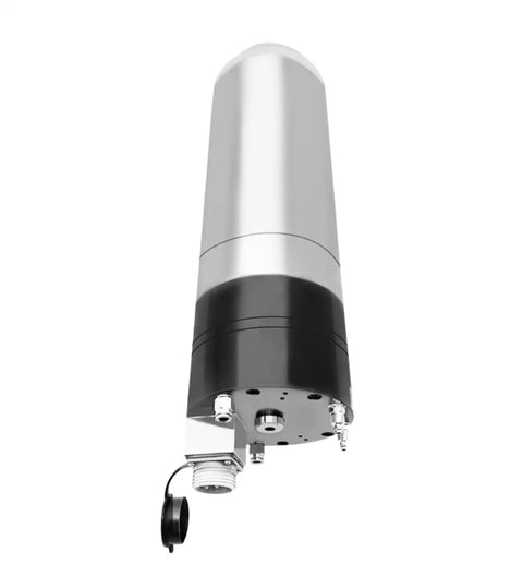 Built Like A Tank High Speed Electric Spindle Motor Water Cooled 7.5 KW 150 MM Bore Fits CNC Machine Tools 220V Or 380V front view on white background