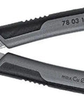 ESD Electronic Super-Knips 5-Inch Flush-Cut Pliers For Electronics, Ultra Sharp 54 HRC Edges, black handles, side view