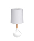 Castine 25 Inch Ceramic Table Lamp With Linen Shade for living room, bedroom, and end tables, ambient light with easy switch