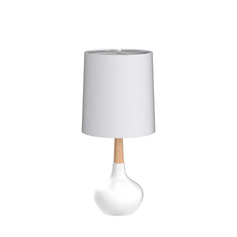 Castine 25 Inch Ceramic Table Lamp With Linen Shade for living room, bedroom, and end tables, ambient light with easy switch