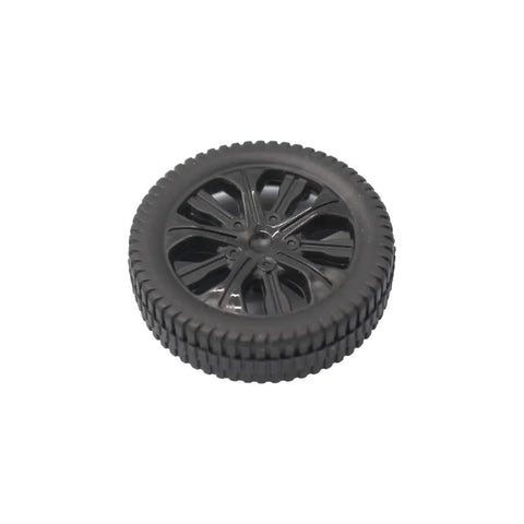 20 Pack Plastic Toy Wheels With 2mm Shafts And Round Axles For RC Cars And DIY Models, black wheel, 35mm diameter
