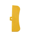 Tire Changer Protective Cover And Guard For Auto Shop Pros, Yellow Tire Machine Shield shown sideways profile