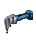 18V 16 Gauge Nibbler with Brushless Motor and Rotating Die Holder for Pro Grade, versatile sheet metal cuts, cordless tool, side view