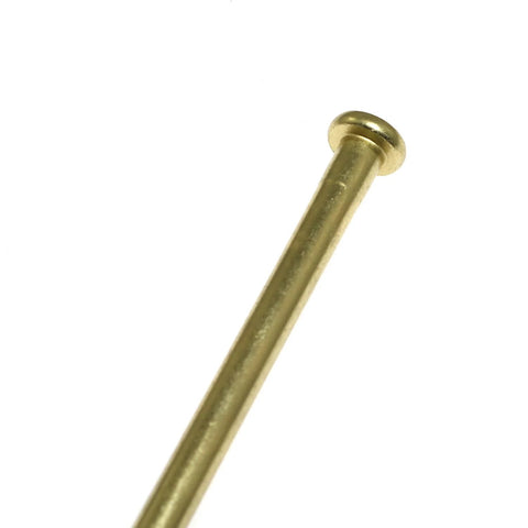Close-up of 4 Pack 3.5 Inch Door Hinge Pins For Wood Interior Doors Self Closing Replacement Pins For Kitchen And Garage Built To Last Rounded Corner Hinges Durable Stainless Steel With Gold Finish Fits Most Standard Hinges.