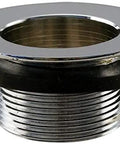 Top Shelf Polished Chrome Bath Tub Drain Body, Rock Solid Brass Core with black gasket for standard tub fittings.