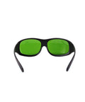 Pro Level Laser Safety Glasses Built For 980Nm 1064Nm And 1320Nm Lasers With green lenses and wraparound fit for eye protection.