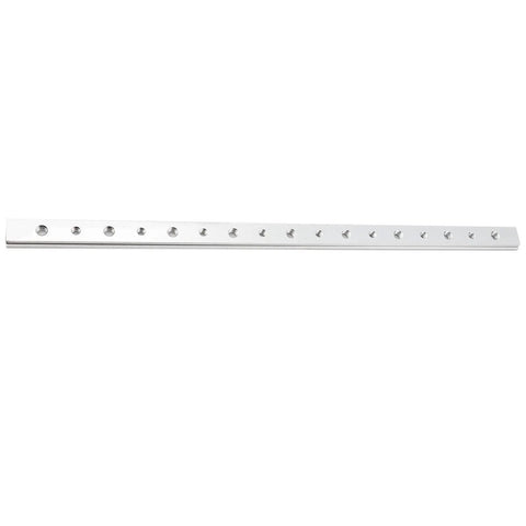 Sturdy Aluminum Alloy T-Slot Miter Track Jig For Woodworking Pros Perfect 450MM Slider Setup side view showing slot holes.