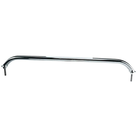 Two Pack Polished Stainless Steel Heavy Duty Oval Boat Grab Handle Hand Rail With Flange And Stud 24 Inch Marine Grade Deck Mount