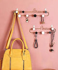 Dope Gold or Black Iron Wall Hook Shelf Decorative Rack for Keys Coats and Hats Perfect for Front Door Entryway, hanging bags and accessories.