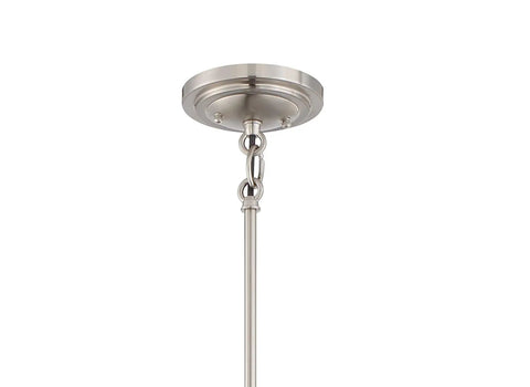 Poleis Mini Pendant Light 1 Light Fixture With 60 Watt Max Brushed Nickel Finish ceiling mount detail