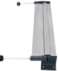 30 Inch Portable Metal Brake Bender With Adjustable 0 to 90 Degree Angles, side view of bench-mounted heavy-duty hand tool