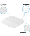 Mercedes Benz Rear Bumper Tow Hook Eye Hole Cover Cap Replacement For C300 2015 2020 Fits 2016 2018 C350e AMG C43 C63 2017 2018 White OEM Look Plug N Play Easy Install, showing close-up on durable plastic and polished surface