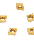 5 gold 10Pcs CCMT060204 Carbide Inserts For CNC Turning Tools, Mad Fast Lathe Blades for stainless and steel machine work