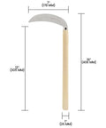 Diagram of Landscape Sickle With 7 Inch Blade And Beige Handle For Edging Clearing Weeds Tall Grass And Fence Lines Comfortable Grip
