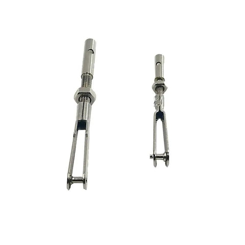 Six Piece RC Airplane U Clip Clamp Metal Clevis With Pull Rod Connector Coupler Pushrod Connect Shaft For RC Plane Helicopter Fixed Wing DIY Model Aircraft Connection Accessories M2 Size Style 1 displayed at different angles.