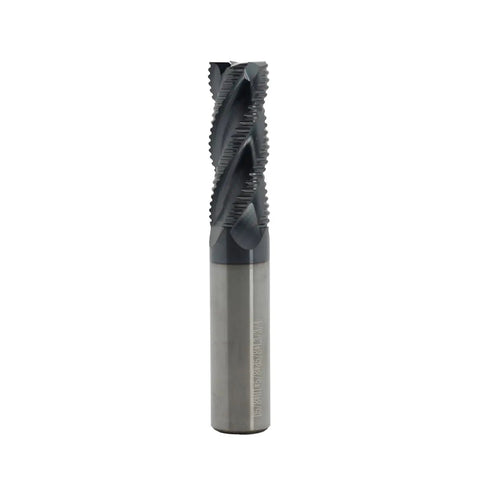 Roughing End Mill Beefy Carbide Square Nose Four Flute End Milling Bit Five Eighth Inch Shank Five Eighth Inch Cutting Diameter