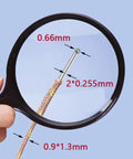 Close-up of K Type Mini-Connector Thermocouple Temperature Probe Sensor Pack Of 5, 3 Meter Long, showing measurements.