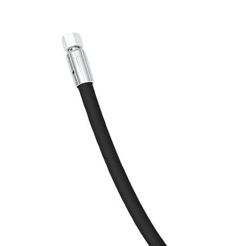 Close-up of Heavy Duty Mini Excavator Hydraulic Hoses Set 32 Inch with one quarter inch connectors, rubber material, 60 MPa