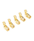 SMA Male To RPSMA Female Right Angle 90 Degree RF Coaxial Adapter For Drone Antenna 5 Pack Brass Body With Gold Plating