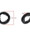 Beefy 35 Tooth Mod 1.5 Steel Spur Gear for Traxxas RC Cars, hardened steel construction, black oxide finish, 55.5mm diameter, 12mm width