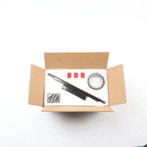 Open Source 3D Scanner Kit For 3D Printing, DIY Assembly With Red Injection Molded Parts in open box, components displayed