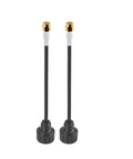 5dBi 5.8GHz FPV Antenna 2 Pack With SMA Male Connectors for Long Range Video Link, shown upright with black cable and gold connectors.