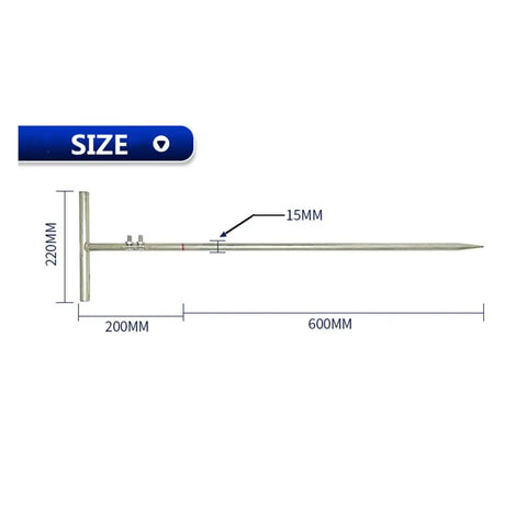 Heavy Duty Grounding Rod 31.5 Inch Steel Galvanized Grounding Electrode For Lightning Protection diagram with measurements