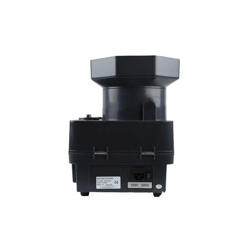 Back view of Top Tier Electronic Coin Counter Automatic Bankroll Sorter And Cash Wrapper Machine, compact design for easy use.