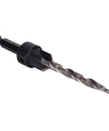 Killer 5 Piece Countersink Set For Screw Sizes 4 Through 12 Adjustable Four Cutter Drill Bit close-up of twist drill bit.