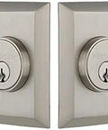 New York Style Double Cylinder Deadbolt In Satin Nickel, Solid Brass Lockset Built To Last, Tough As Nails With Heavy Duty Security