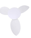Omquot Recessed Ceiling Fan Light Small 25 Inch Silent DC Motor Dimmable LED 6 Speeds Bedroom Living Room Dining Room Study, Remote Control White Light (White) with three white blades.