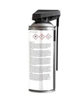 Back view of Silicone Spray Lubricant For Tools And Gear A Handy Toolbox Essential Multipurpose Slick That Repels Dirt And Moisture Heat Resistant Non Toxic Formula Safe On Rubber Wood Metal And Plastics 400ml 13.5 Fl Oz