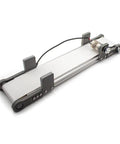 Electric Desktop Conveyor Belt With Adjustable Speed From 0 To 116 RPM For DIY Elevator Experiments, white belt 10x50CM, side view