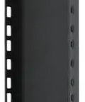 Badass 18U Reversible Rack Rails With M5 Circle And Square Holes For 19 Inch Servers and Pro Audio Rig Support, black steel.