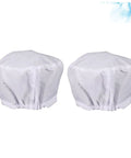 Top Shelf Cotton Work Hat And Cleanroom Cap Duo For Doctors And Nurses White Pair heavy duty breathable cotton caps.