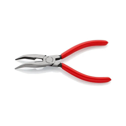 Angled Long Nose Pliers With Cutter 40 Degree Bend Six And A Quarter Inch Jaw Pro Grade Pliers For Tradesmen Durable Ergonomic Grip