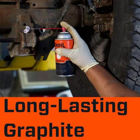 Mechanic using Penetrant Penephite With Graphite High Temperature Lubricant Spray For Seized Parts And Machinery, 13 Oz aerosol