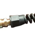 Industrial Interchange Air Hose Pro Grade With Ball Coupler And Air Safety Plug close-up of connector.