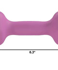 Hella Grippy Neoprene Hexagon Dumbbells Pair Of 3 Pound Hand Weights In Purple for strength training, showing dimensions 2.7x6.3 inches.