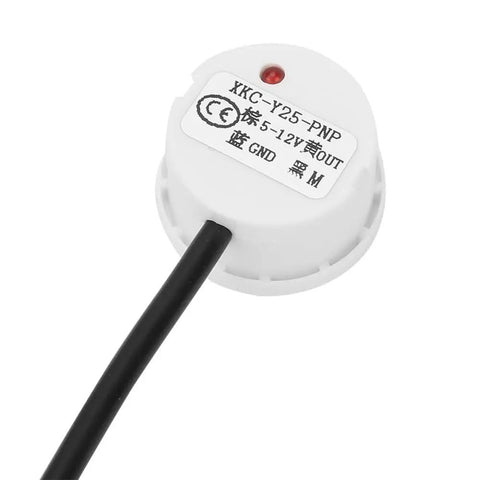Non Touch Liquid Level Sensor 5 To 24V Wide Voltage For Airtight Containers with Auto Calibrate, viewed from front angle.